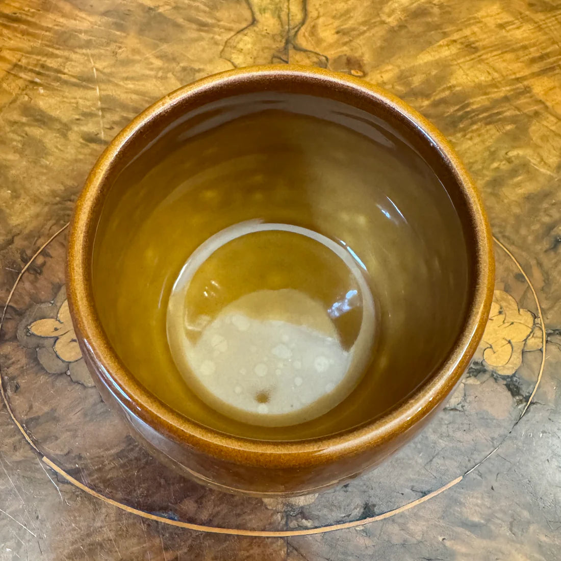 Pottery Brown Glaze Bowl Vase