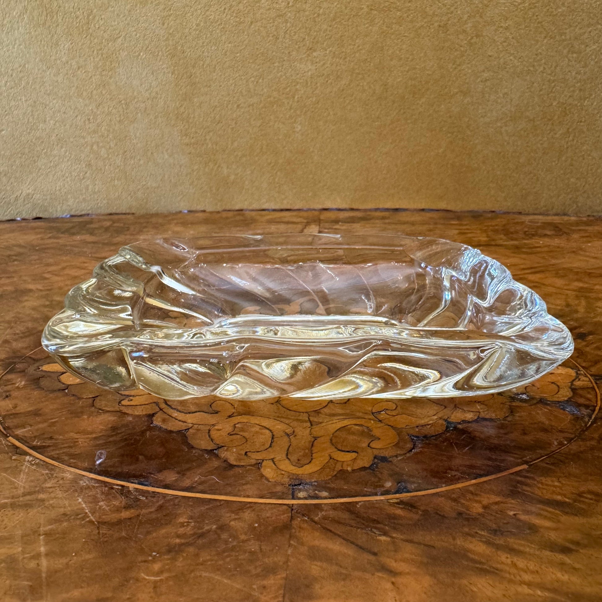 Pressed Glass Ashtray Vintage 