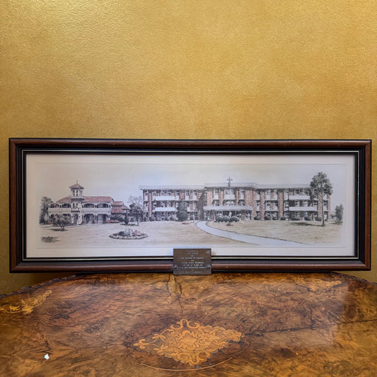 Print Of St Joseph's Hospital Presented To Staff Member For His 27 Years Of Service