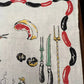 Vintage Irish Pure Linen BBQ Tea Towel