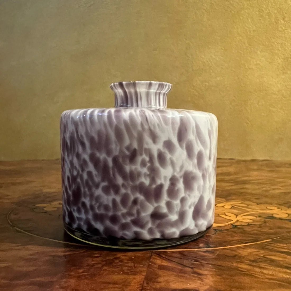 Purple Marle Glass Small Vase