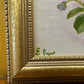Purple & Yellow Flower Painting On Canvas In Gold Frame