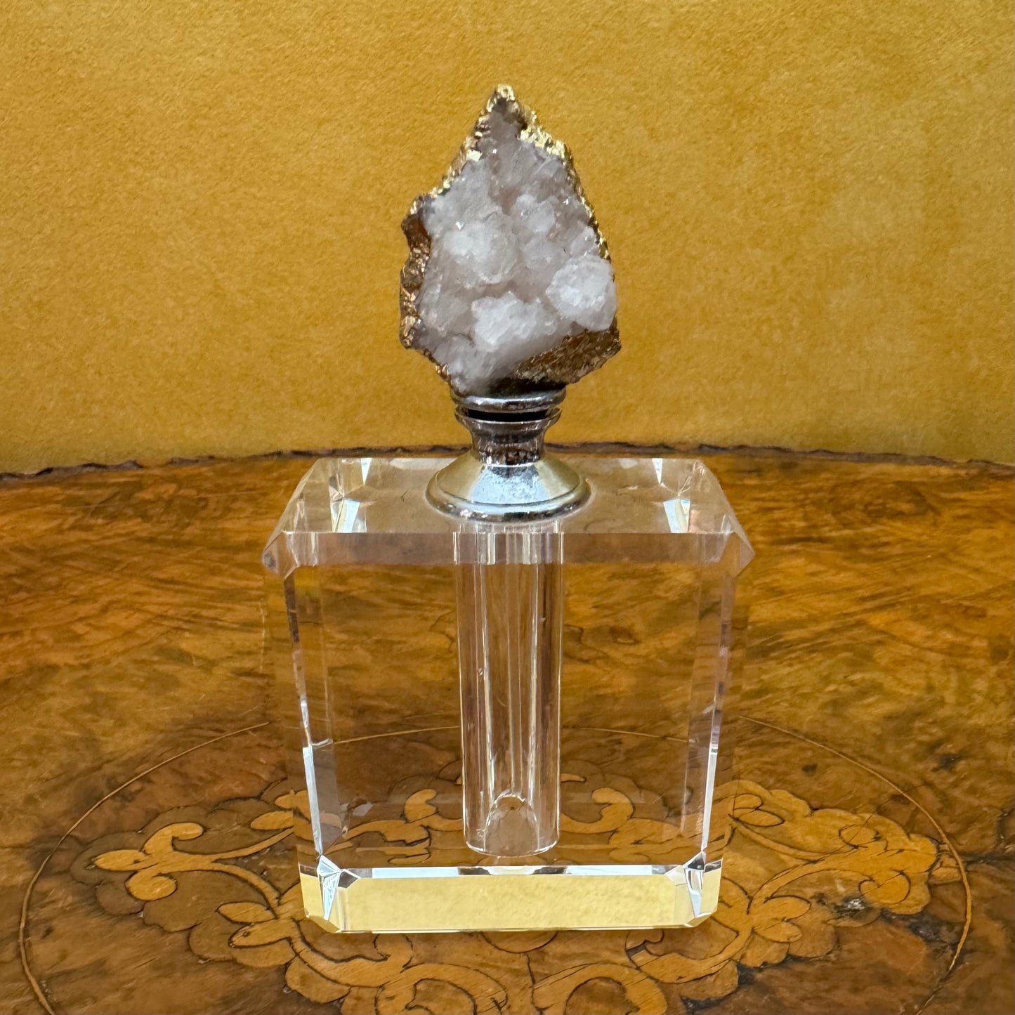Quartz Top Crystal Perfume Bottle