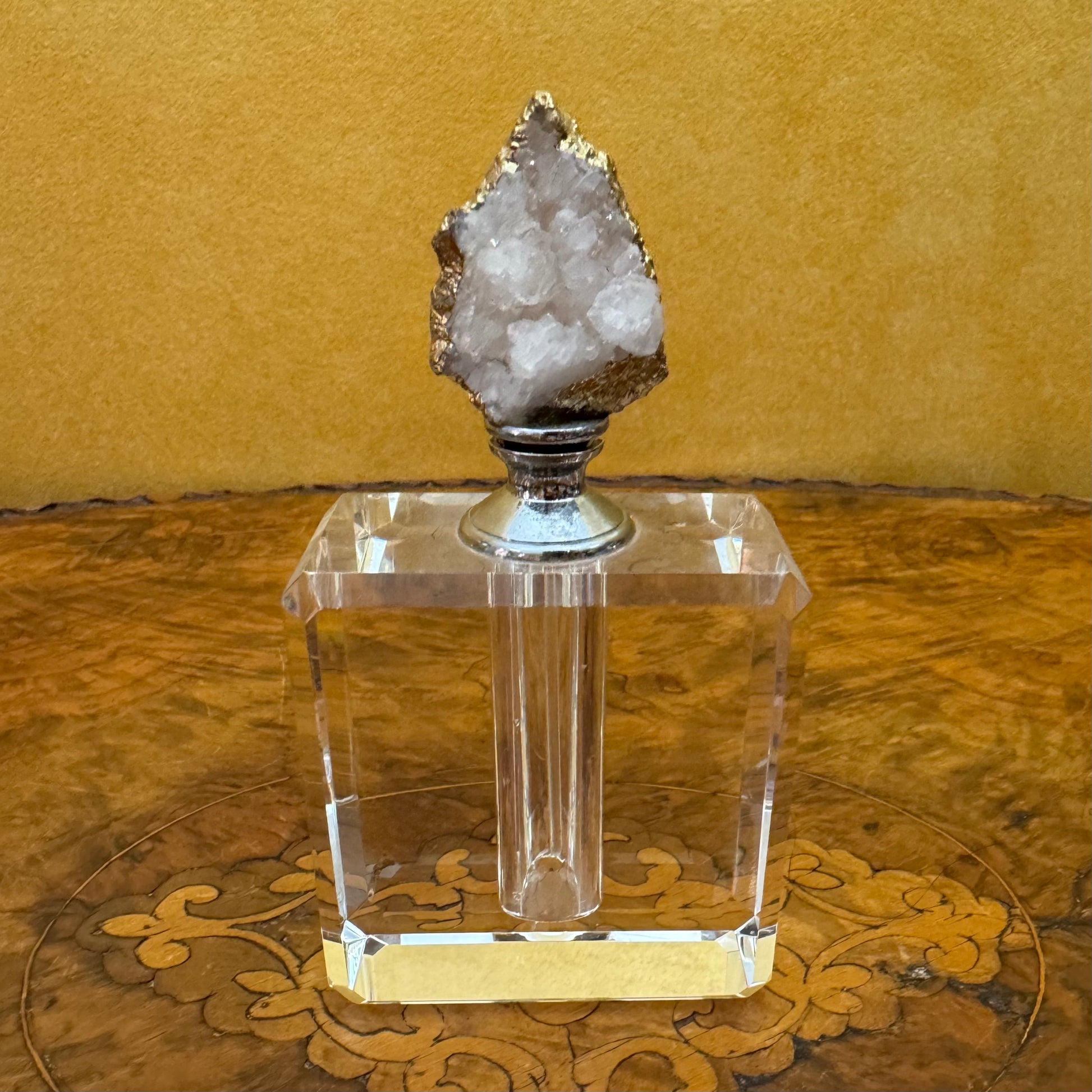 Quartz Top Crystal Perfume Bottle