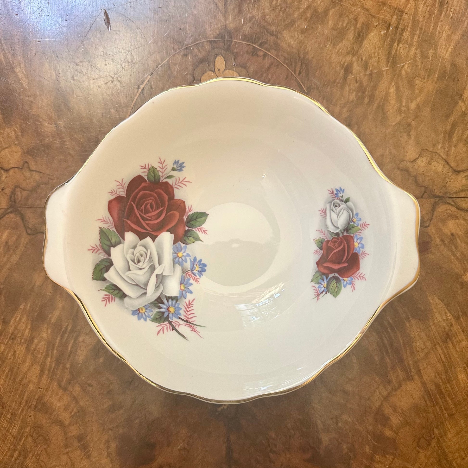 Queen Anne Duet Roses Print 36 Piece Dinner Set  Bowl