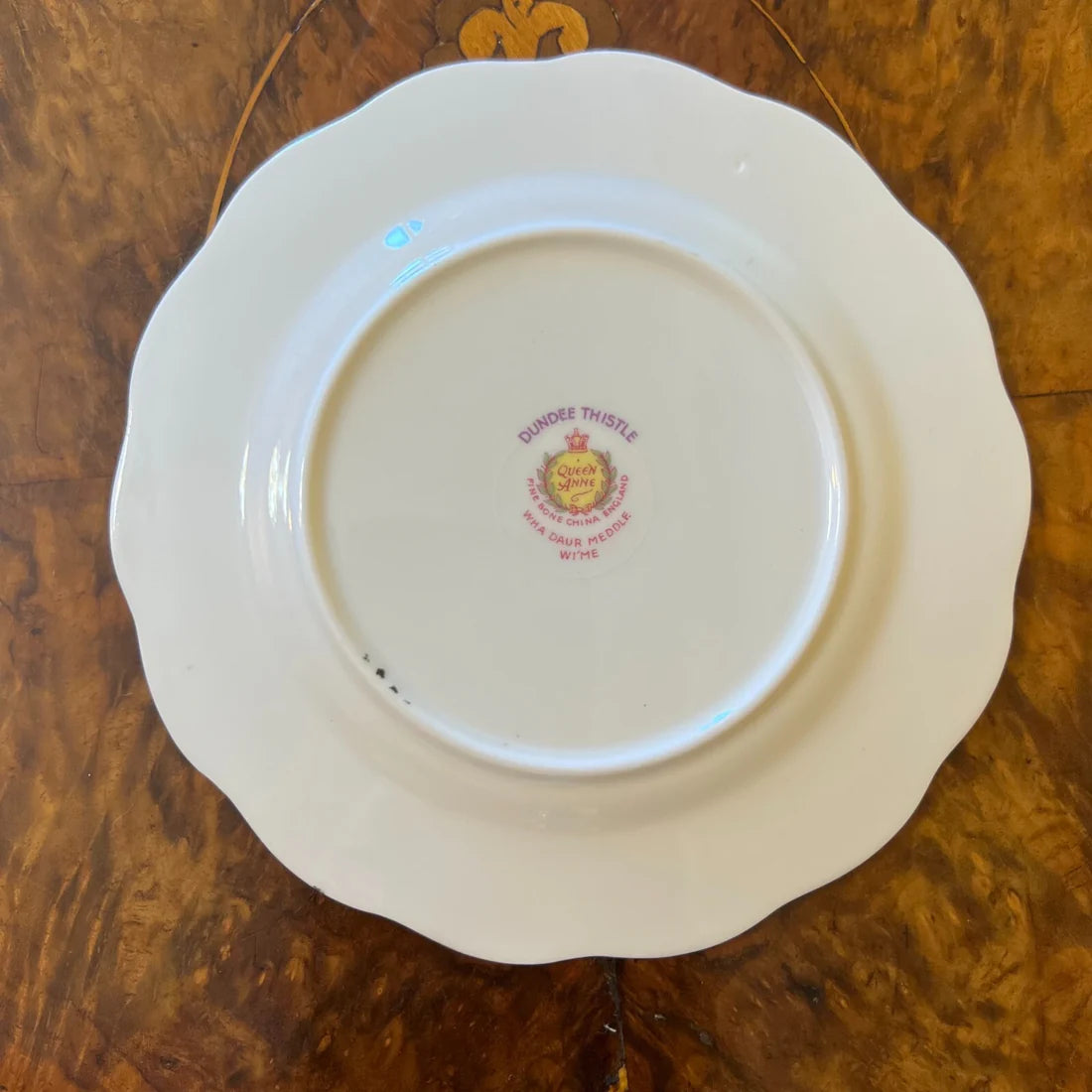 Vintage Queen Anne Dundee Thistle Tea Cup Trio Set