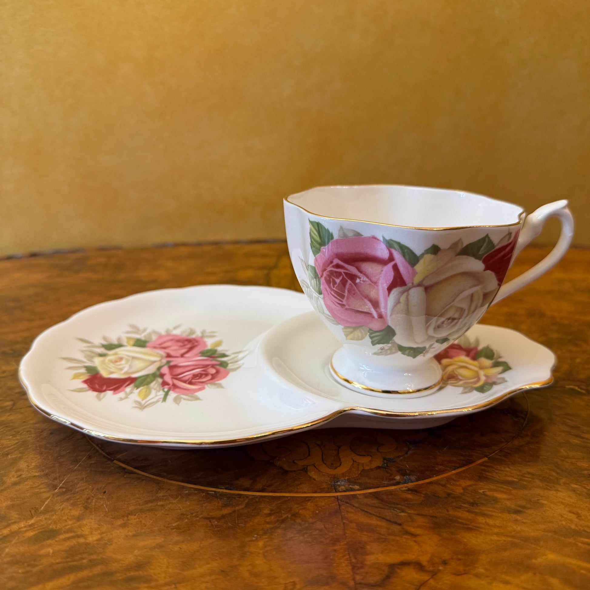 Queen Anne Lady Sylvia Tea Cup & Tennis Plate 