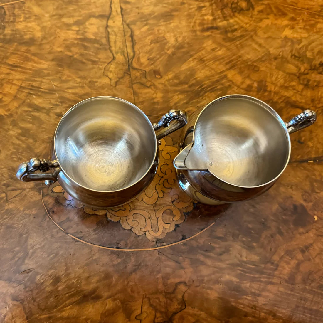 Vintage Ranleigh Silver Plate Milk & Sugar Set