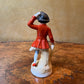 Vintage Red Coat Man Figurine Statue