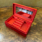 Vintage Red Floral Jewellery Box