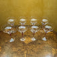 Red Teardrop Stem Margarita Glasses Set 