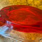 Red White Art Glass Narrow 