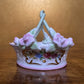 Regal Collection Floral Print Mini Porcelain Basket