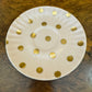 Robert Gordon Pink Gold Poka Dot Saucer