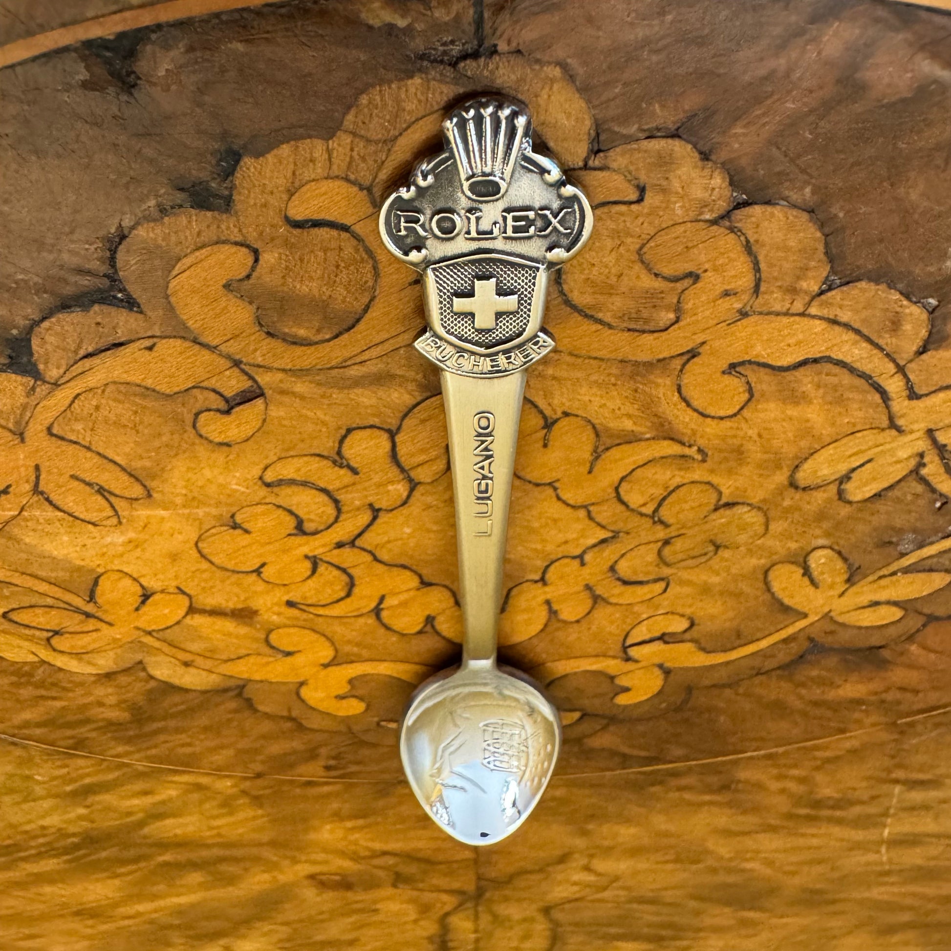 Rolex  Lugano With Tree-Bucherer Watches Souvenir Spoon 