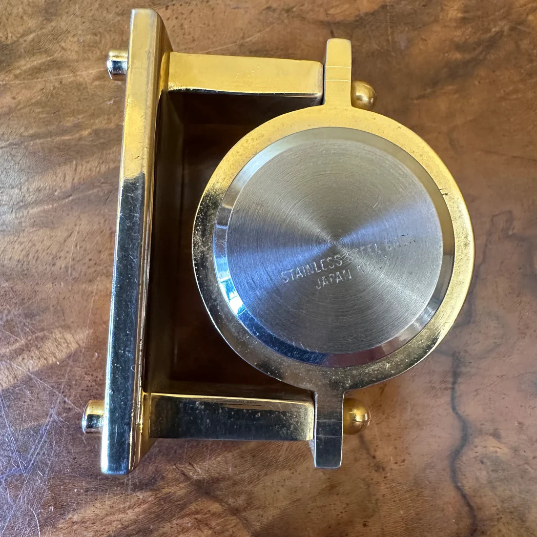 Brass Romax Japan Quarts Miniature Clock