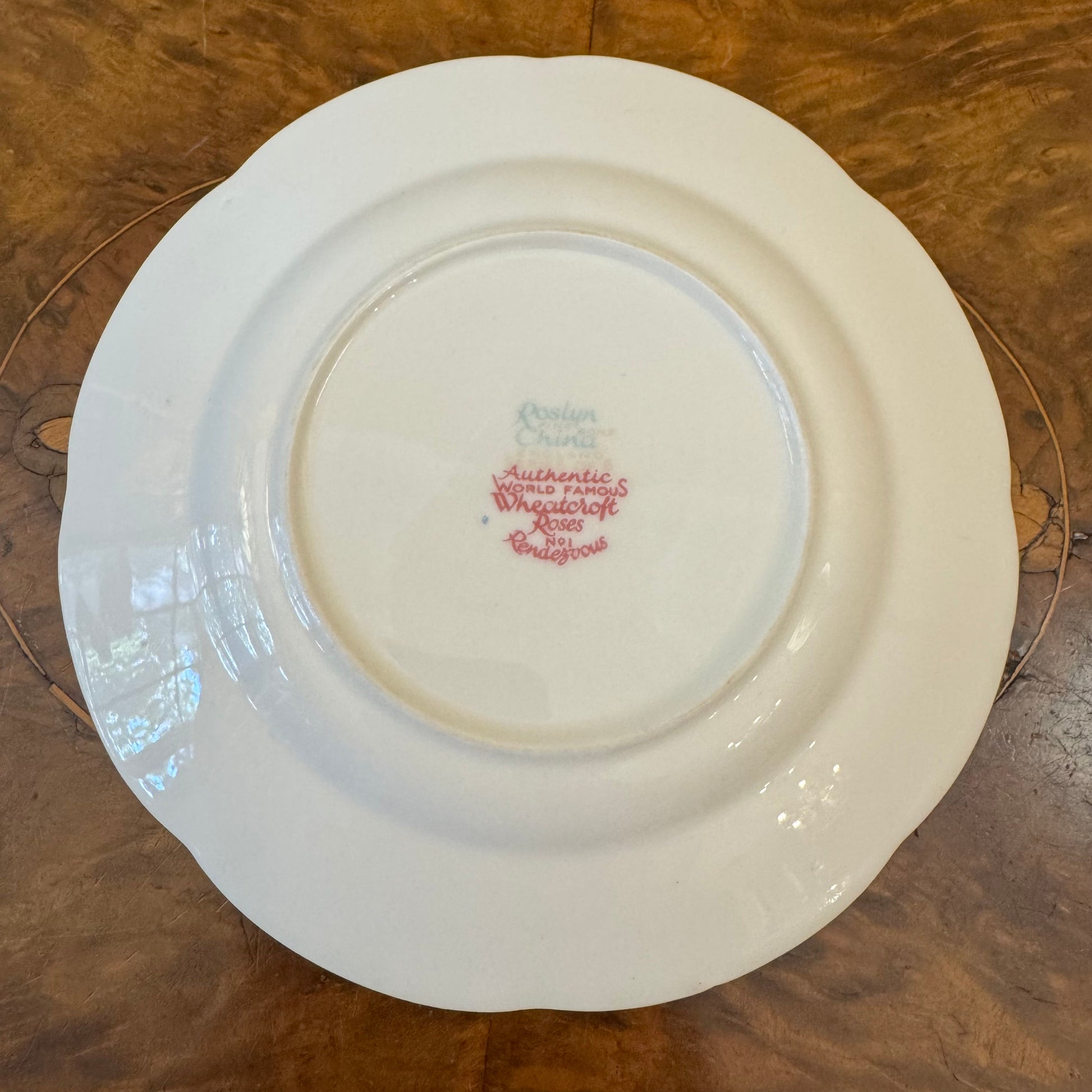 Rosyln Wheatcroft Rendezvous Rose Side Plate 