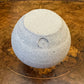 Round Pottery Blue Brown Design Bud Vase