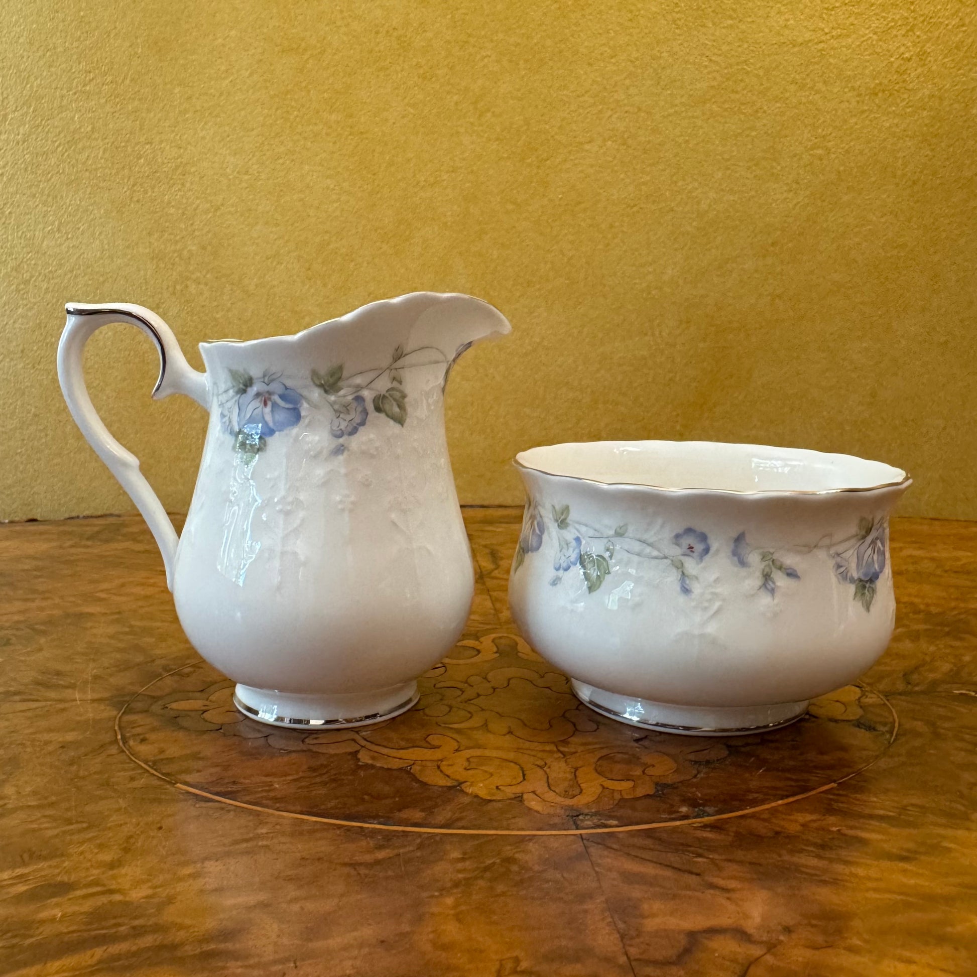 Royal Albert Morning Flower Milk Jug & Bowl