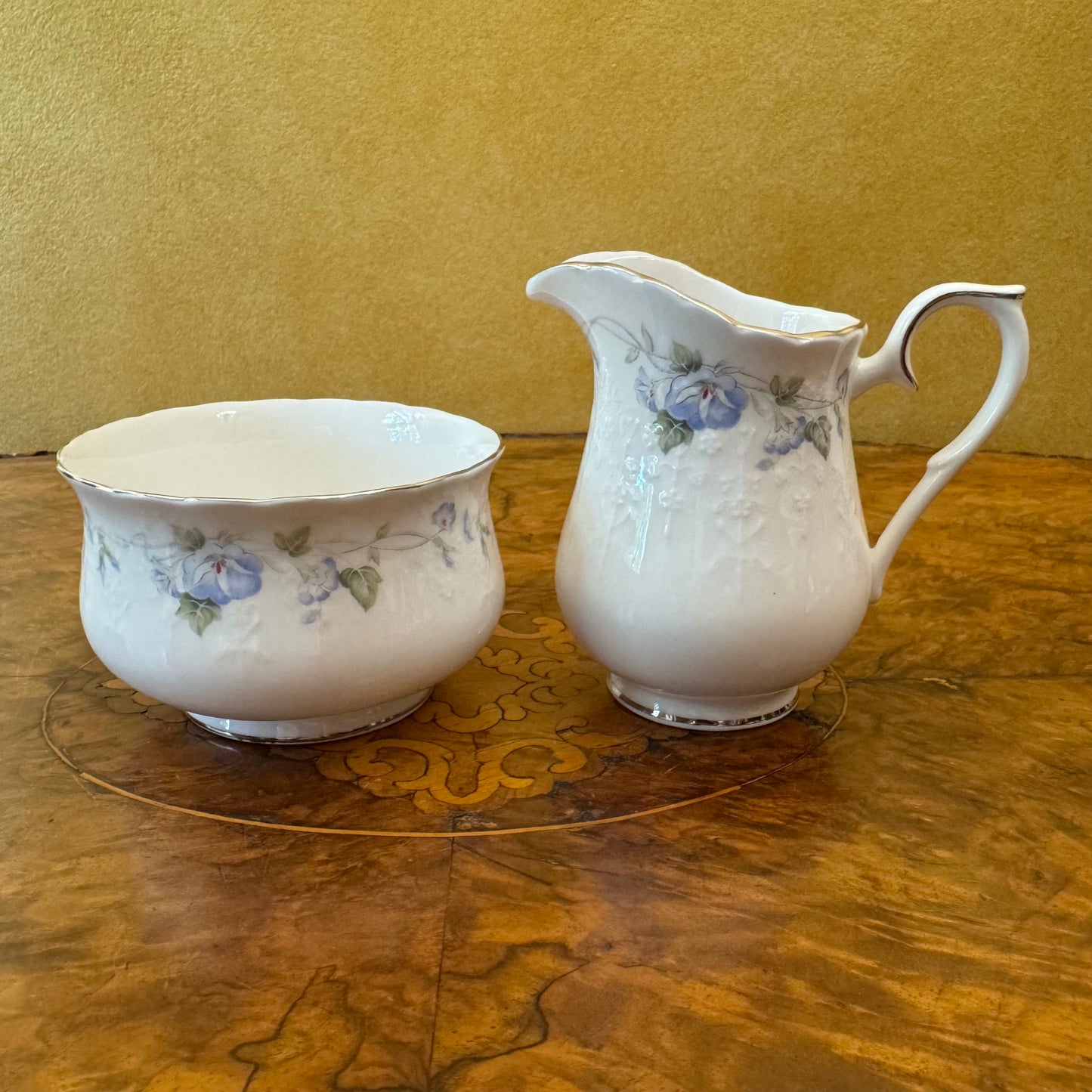 Royal Albert Morning Flower Milk Jug & Sugar Bowl