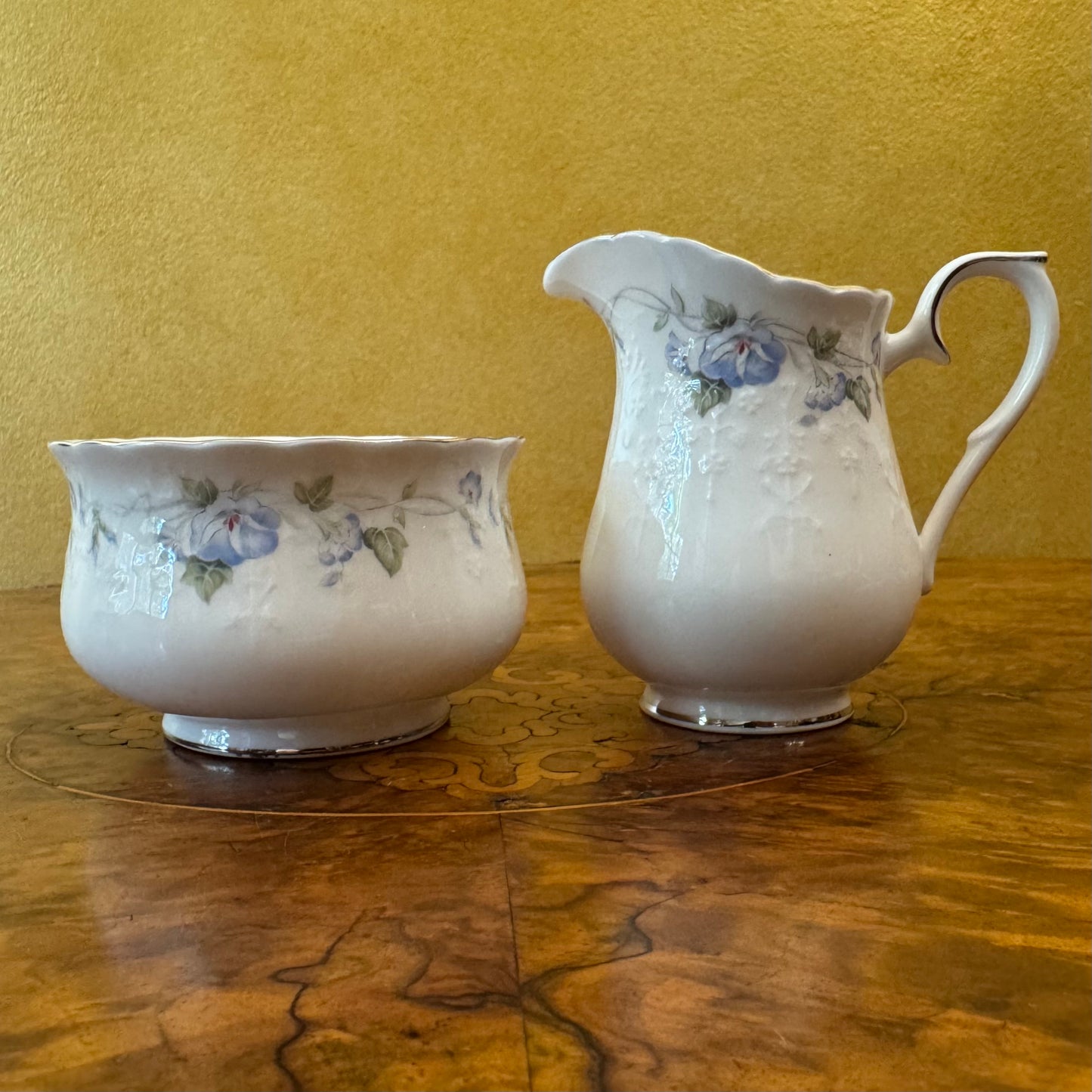 Royal Albert Morning Flower Milk Jug & Sugar Bowl Set 