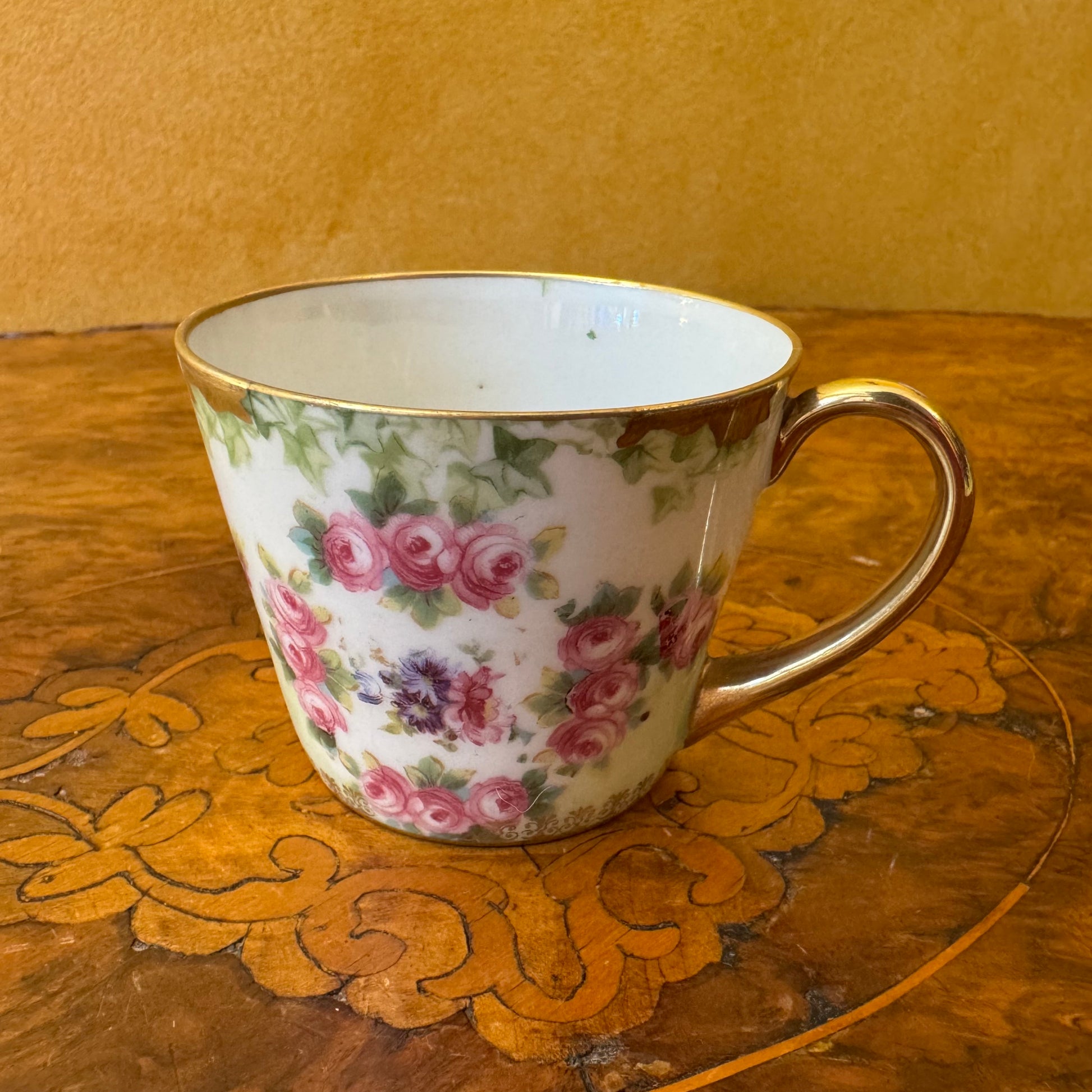 Royal Bayreuth Green Floral Print Demitasse 