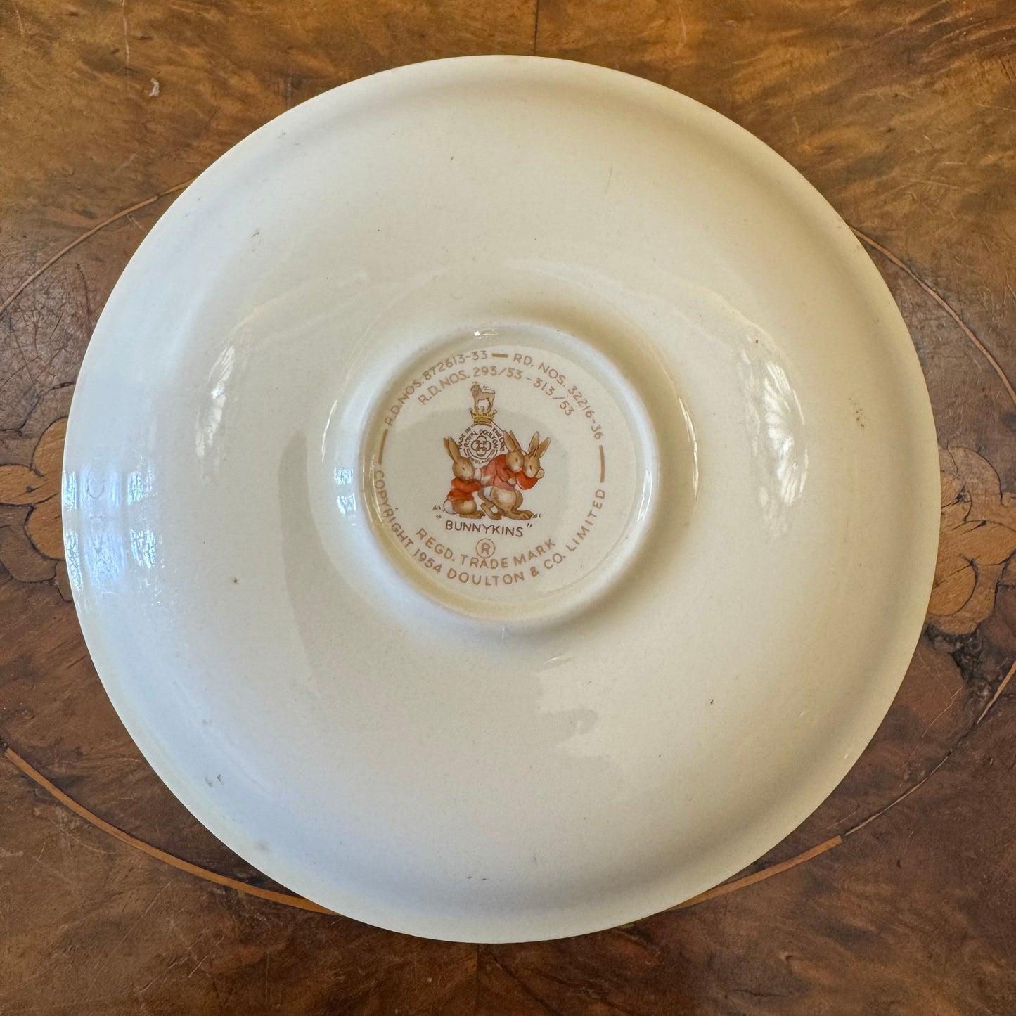 Royal Doulton Bunnykins Toast for Tea Today Saucer 