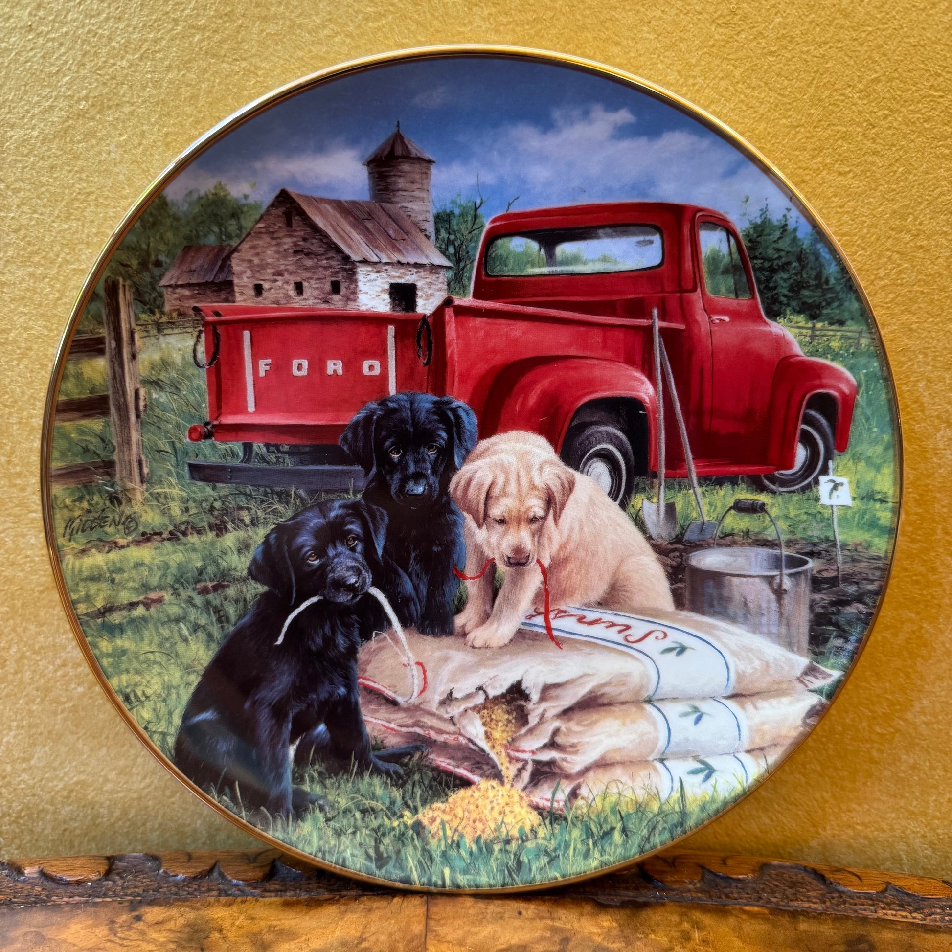 Royal Doulton Seeds Of Mischief Labrador Print Collectors Plate 