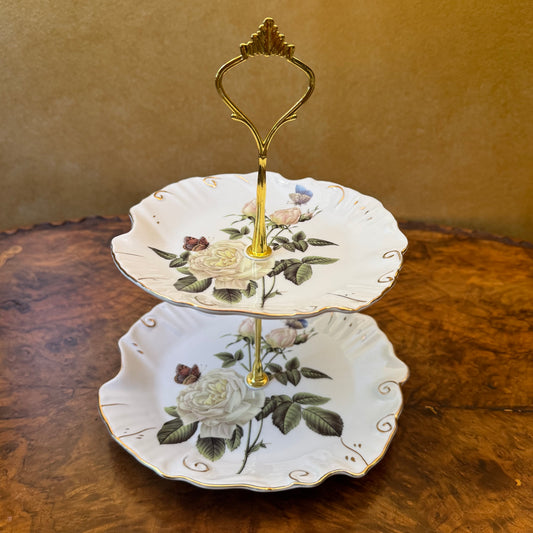 Royal England Collection Two Tier Cake Plates