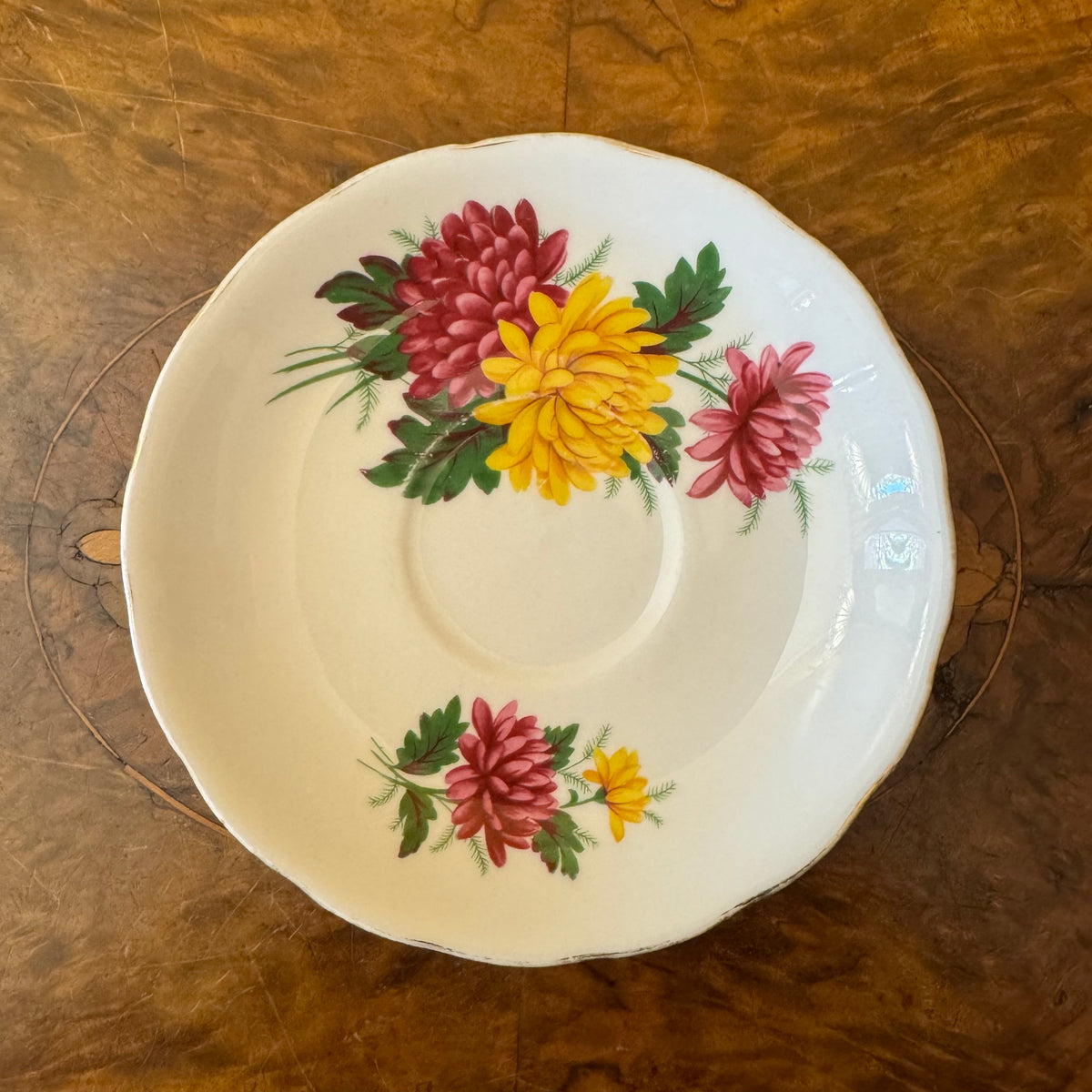 Royal Vale Chrysanthemum Flowers Saucer 