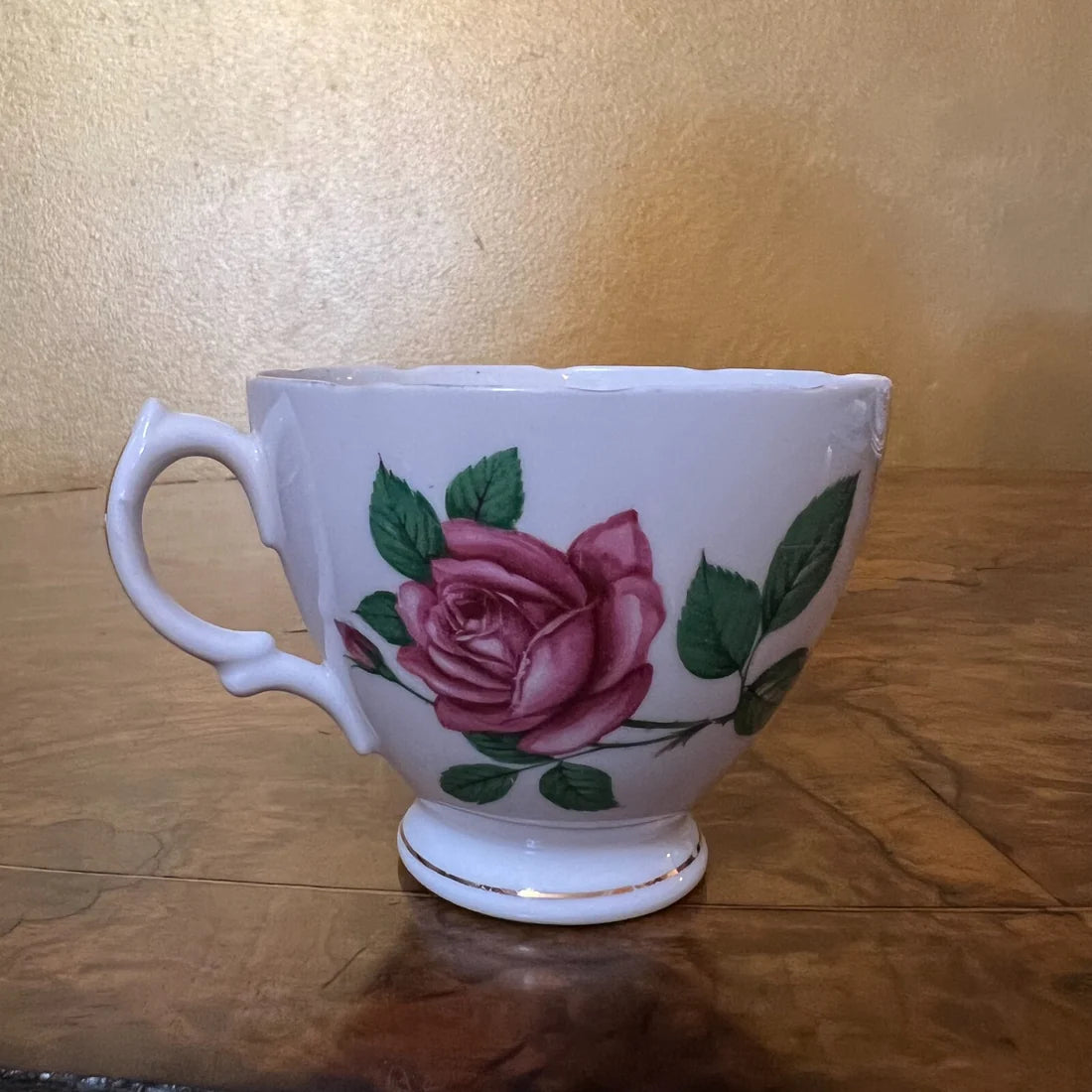 Vintage Royal Vale Rose Print Tea Cup Trio Set