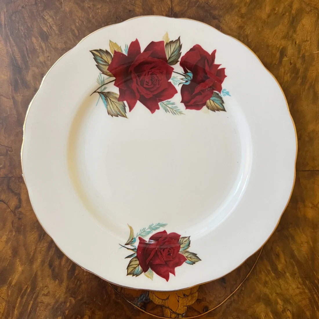 Vintage Royal Vale Rose Tea Cup Trio Set