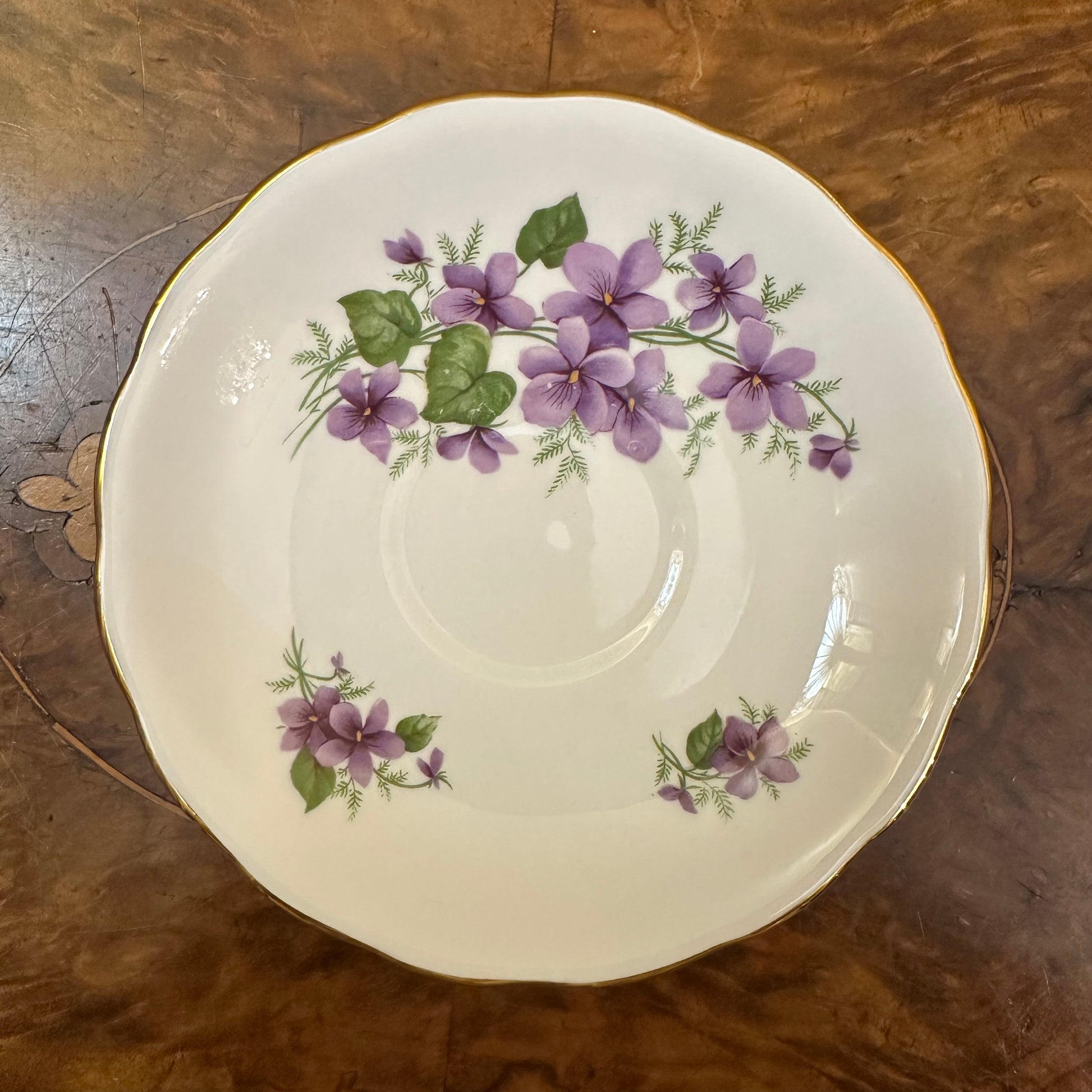 Royal Vale Violets Print Saucer 