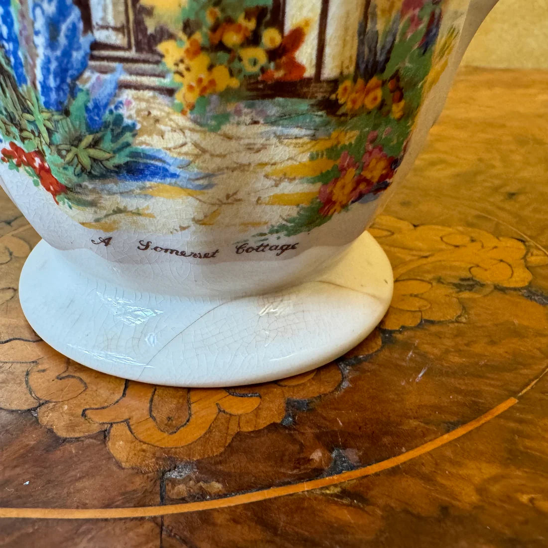 Vintage Royal Victoria Pottery Wade Somerset Cottage Teapot
