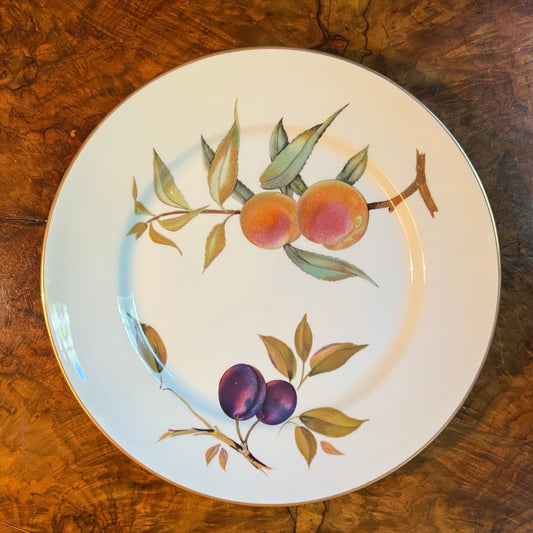 Royal Worcester Evesham Fruit Print Dinner Plate