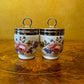 Royal Worcester Flower Print Egg Coddlers Pair