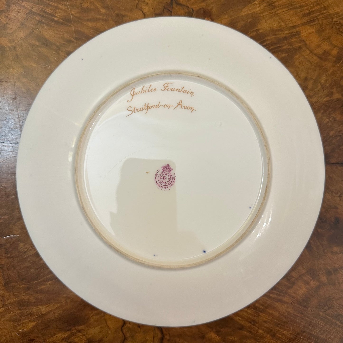 Royal Worcester Jubilee Fountain Stratford on Avon Plate 