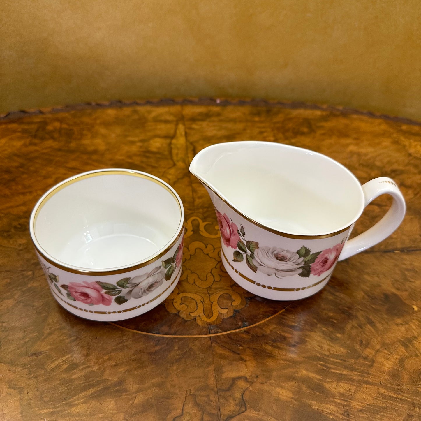Royal Worcester Royal Garden Milk Jug & Sugar Bowl 