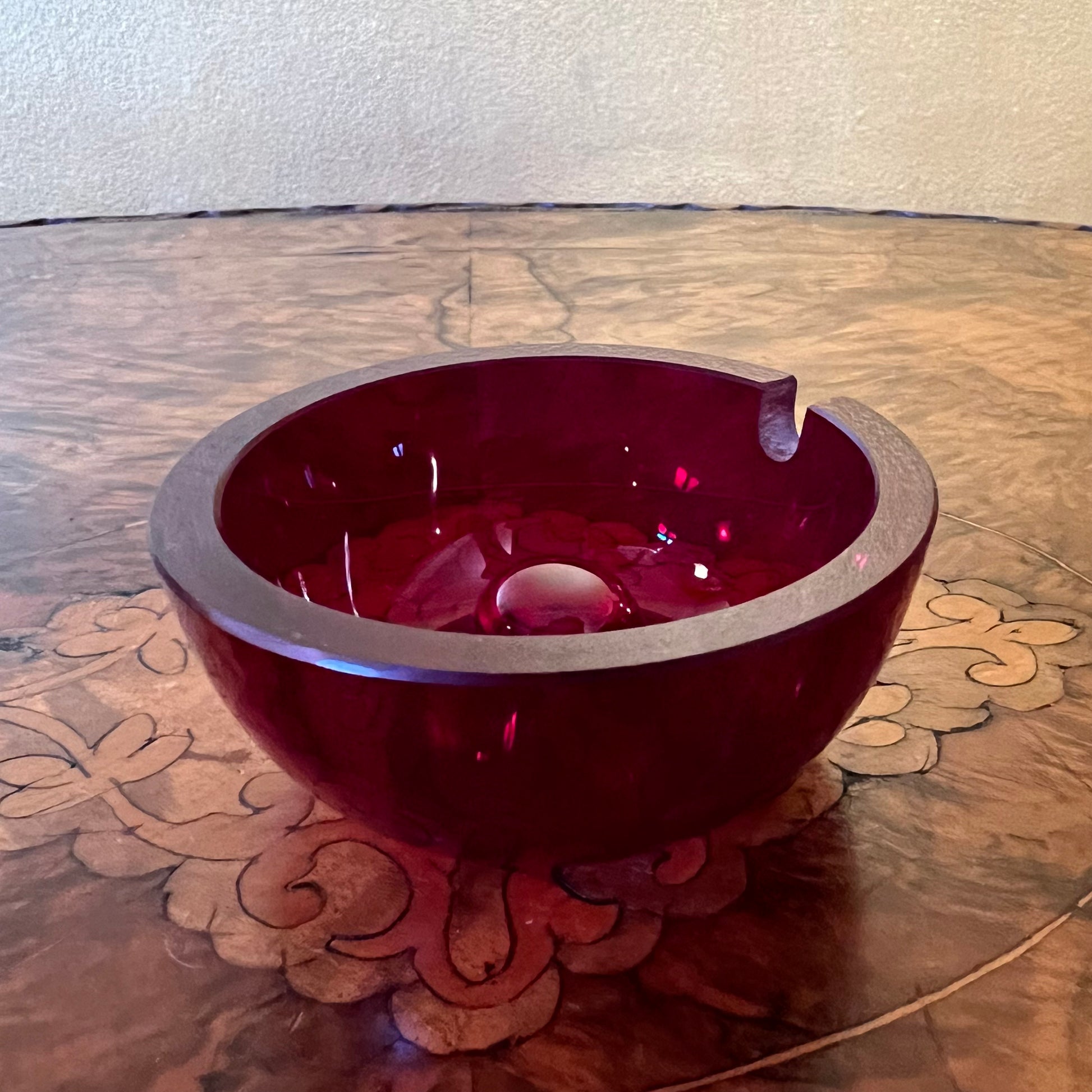 Ruby Glass Ashtray 