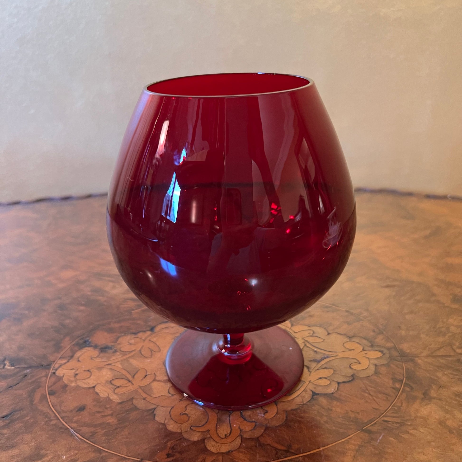 Ruby Glass Balloon Brandy 