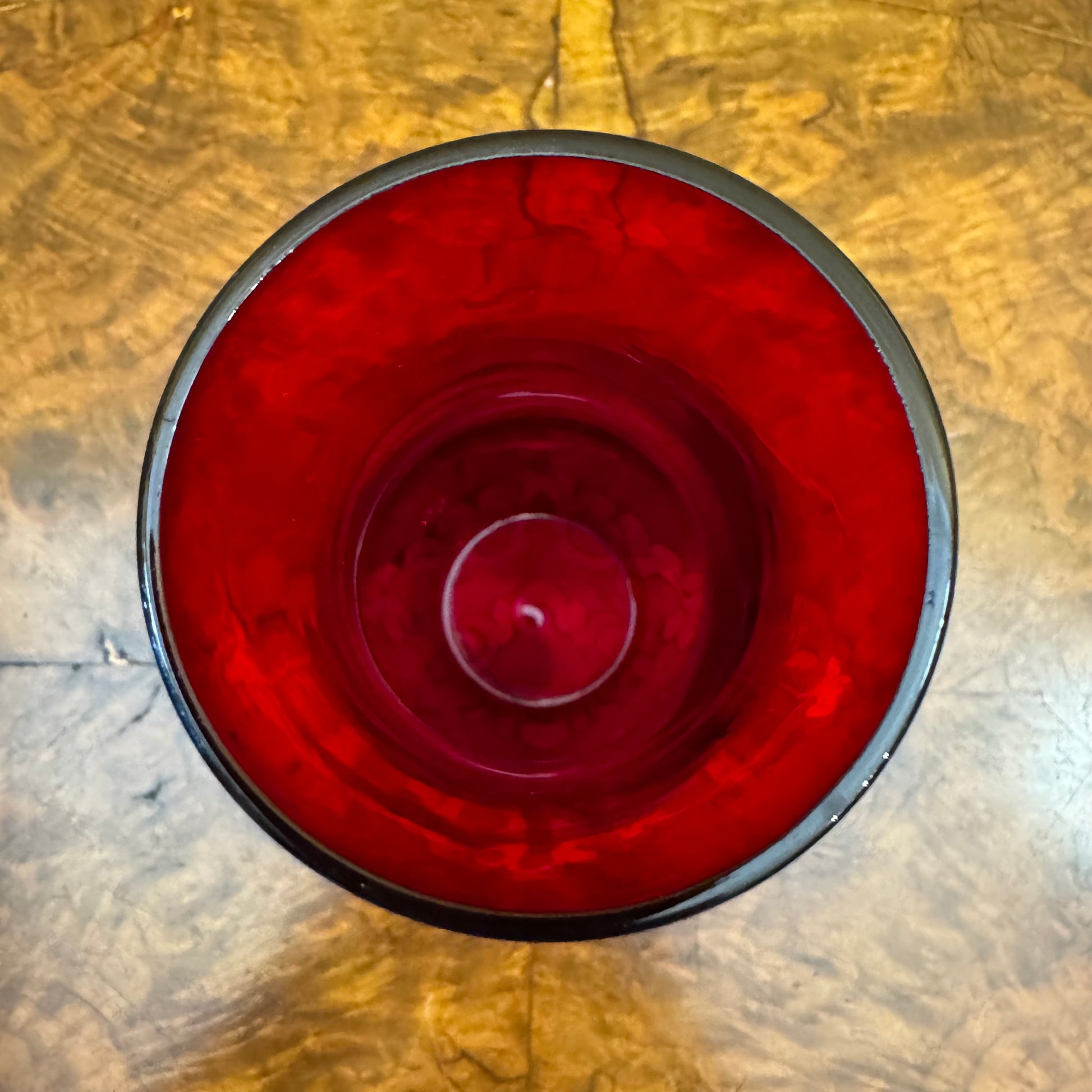 Ruby Glass Hour Glass 