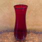 Ruby Glass Hour Glass Vase 