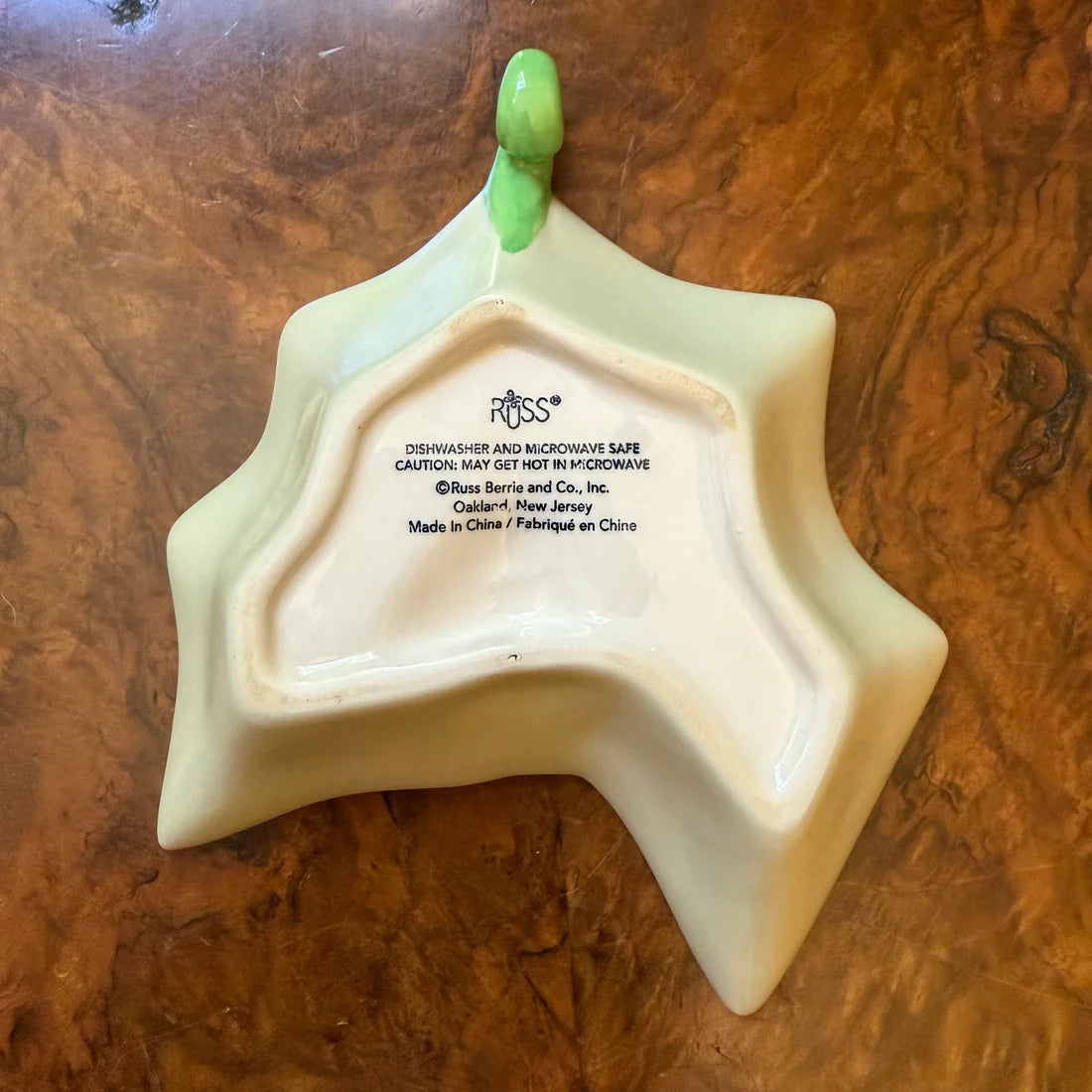 Russ Berrie Holly Shaped Small Dish