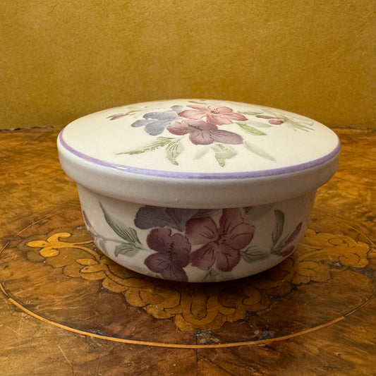 Sangostone Summer Song Bowl With Lid Oven Dish Or Trinket Box 