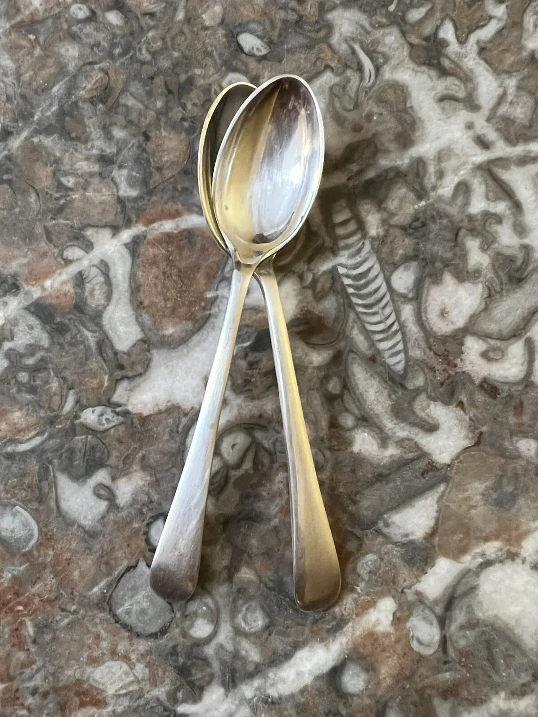 Antique Walker & Hall Sheffield Silver Plated Small Spoons Pair