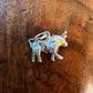 Vintage Silver Bull Pendant Charm