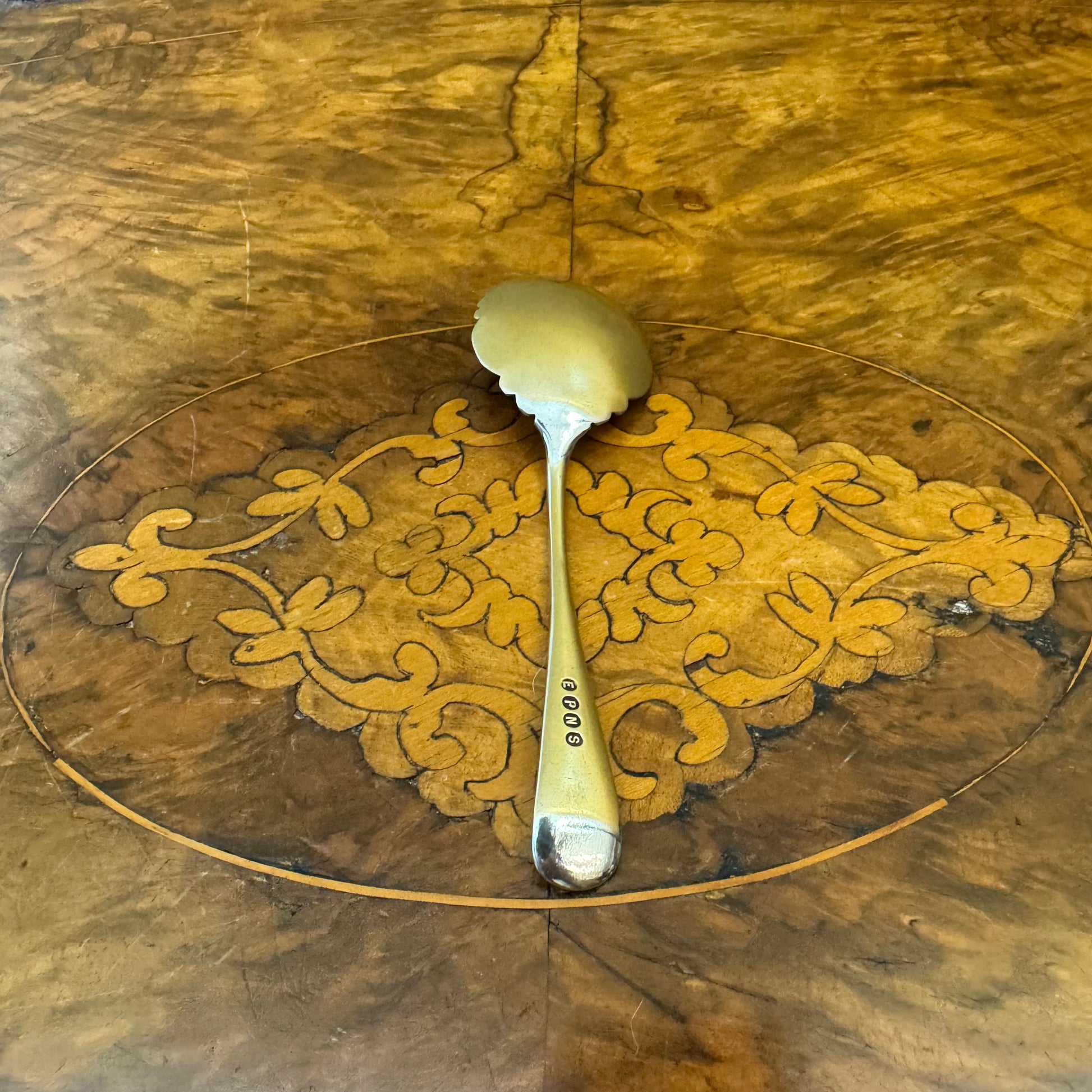 Silver Plate Floral Engraved Spoon 