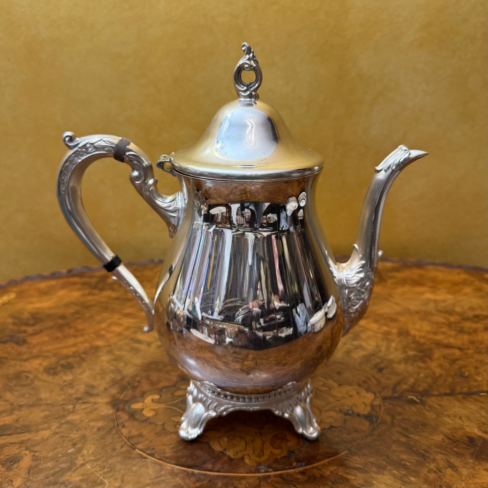Silver Plate Teapot Sugar Bowl 