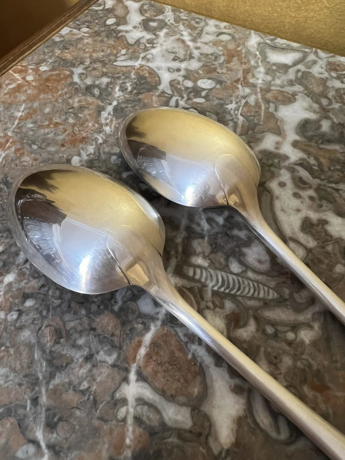 Vintage Silver Plated Large Spoons Pair