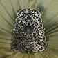 Silver Toned Crown Trifari Filigree Pendant